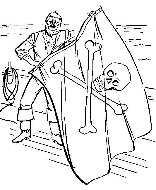 Plansa de colorat cu Pirati 6 56